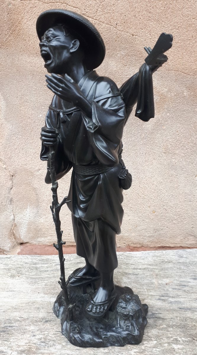 Grand okimono en bronze, par Atsuyoshi pour la Compagnie Maruki-photo-3