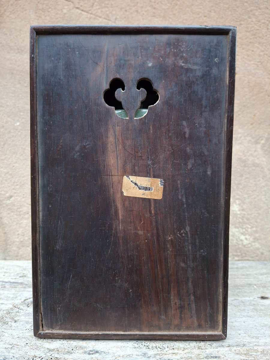 Zitan Cabinet With A Shiwan Pot, 19th Century China-photo-1