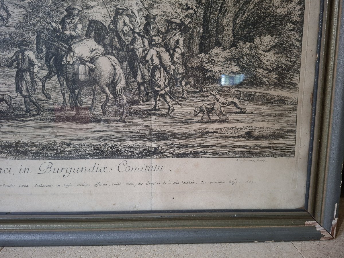 Etching By Van Der Meulen, Late 17th Century-photo-4