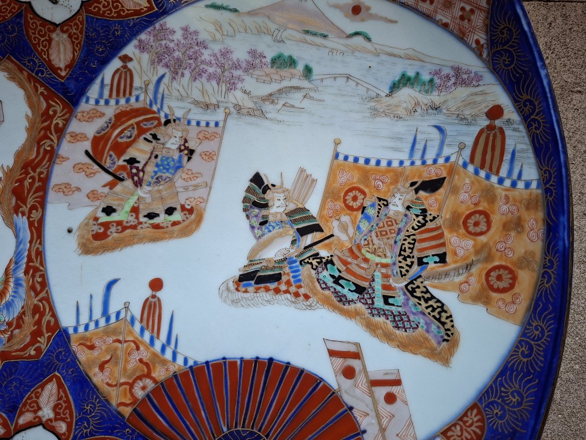 Large Japanese Arita Porcelain Dish (imari), Meiji Era, Japan-photo-2