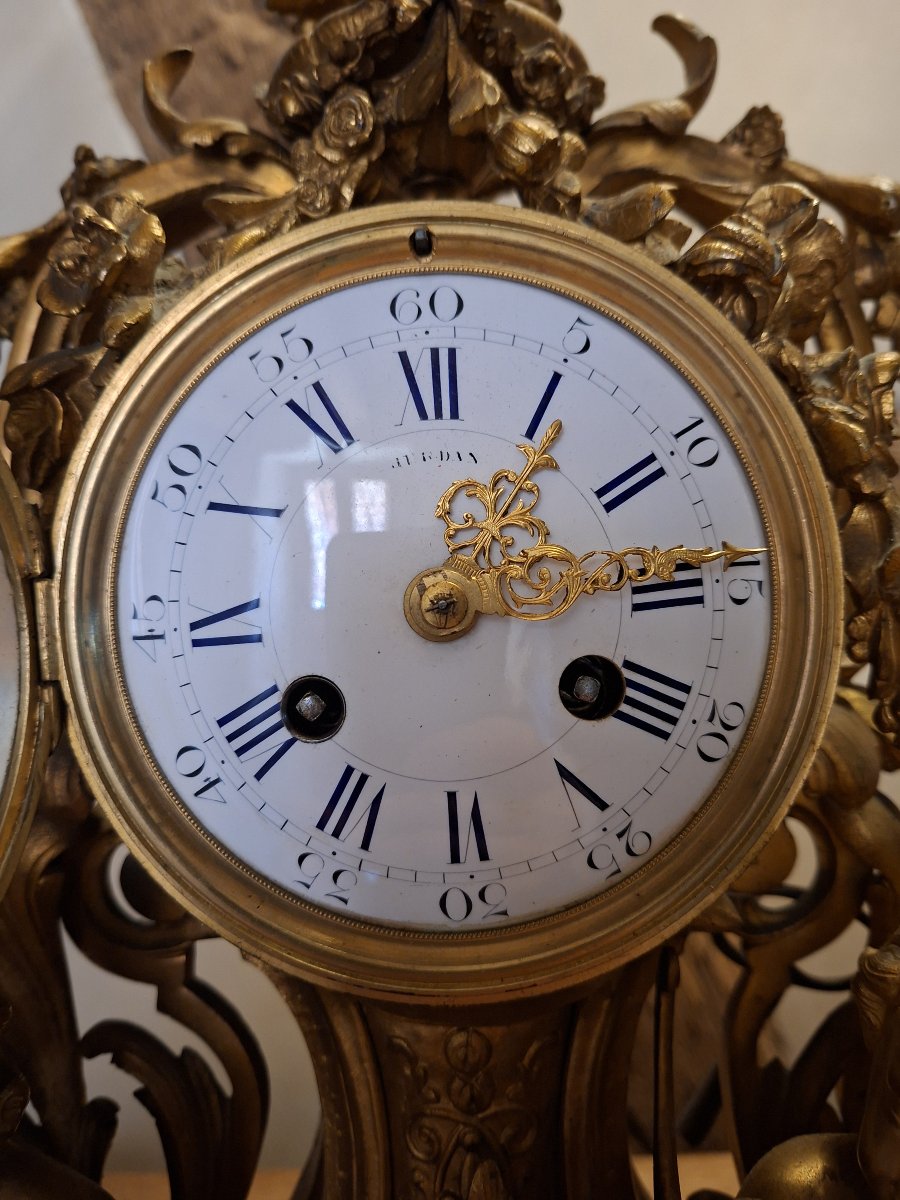 Important Louis XV-style Rocaille Clock, Napoleon III Period-photo-1