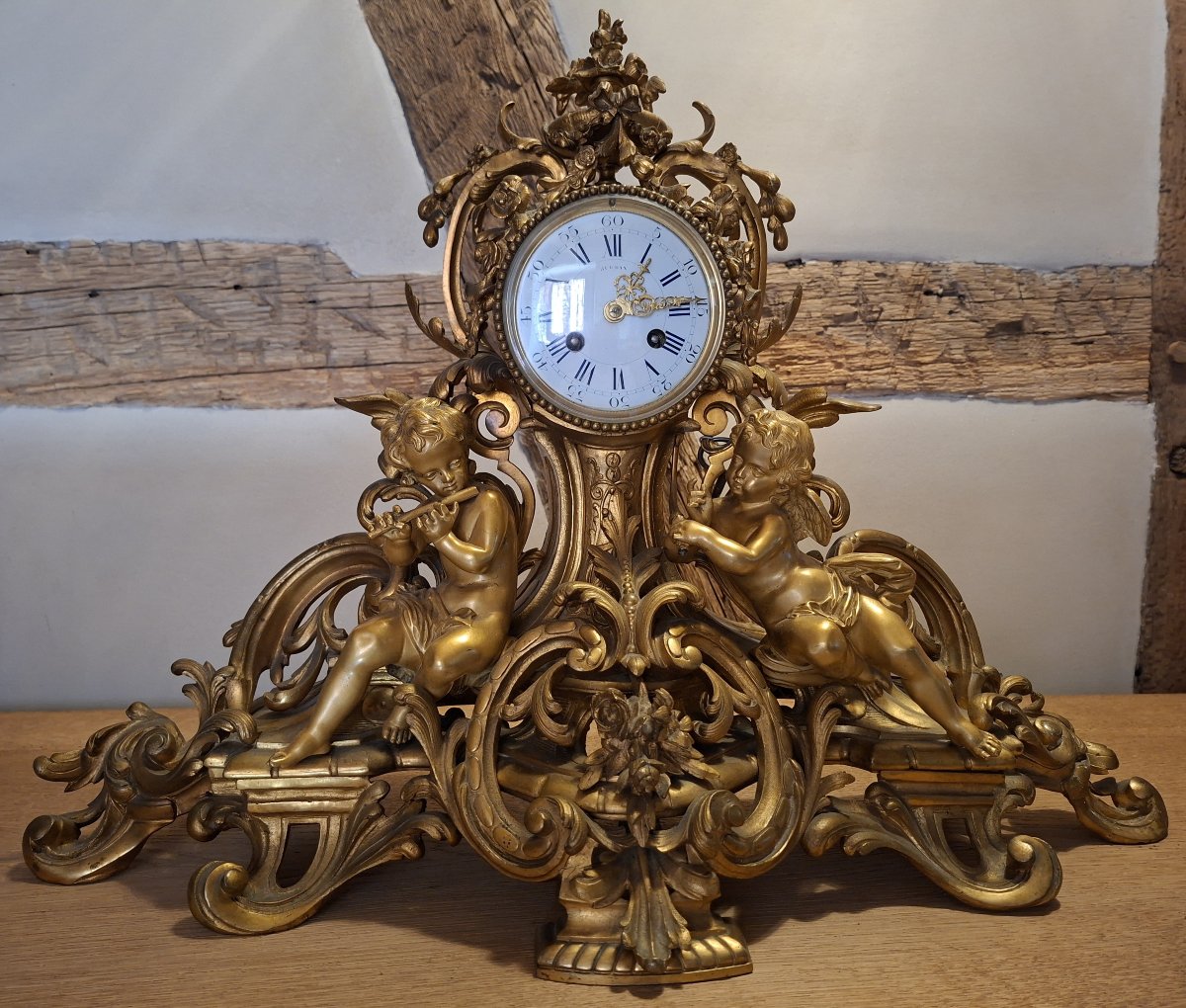 Important Louis XV-style Rocaille Clock, Napoleon III Period