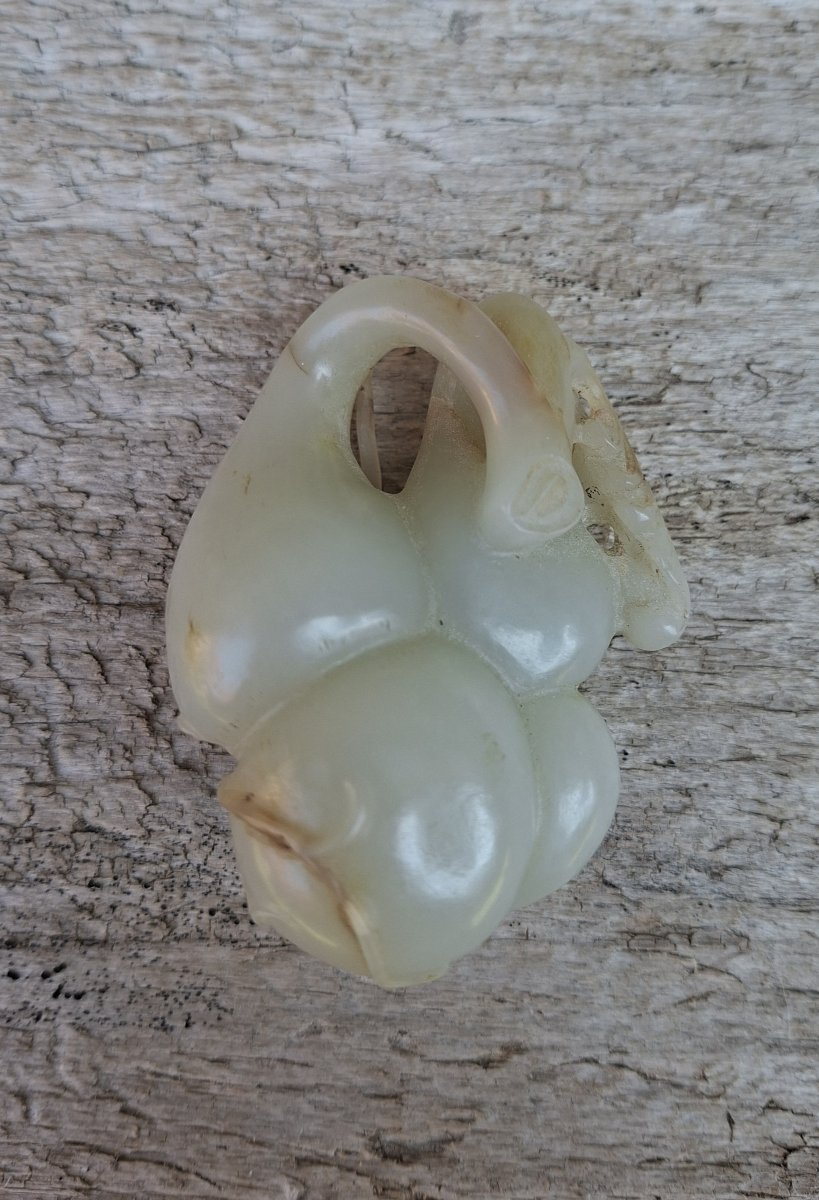 Pendentif chinois en jade, Chine fin XVIIIe début XIXe-photo-3