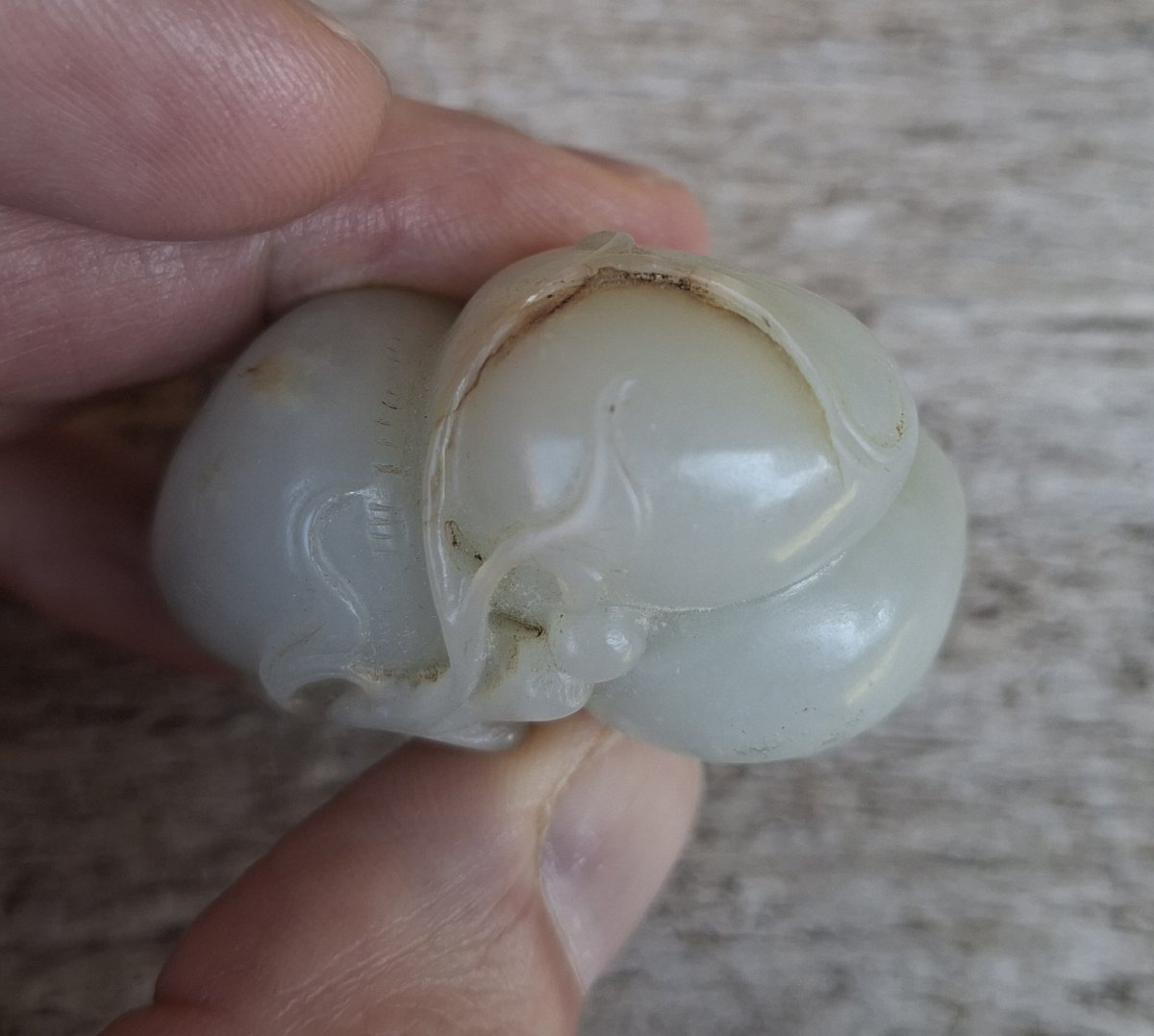 Pendentif chinois en jade, Chine fin XVIIIe début XIXe-photo-2