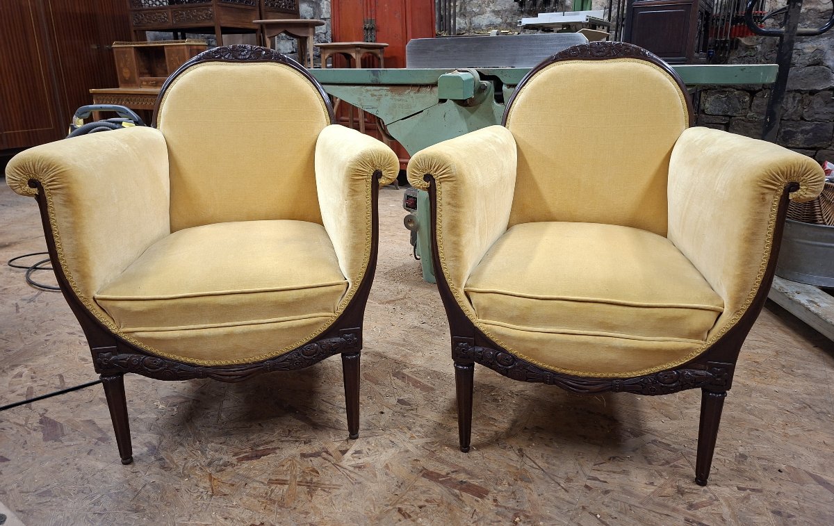 Paire de fauteuils Art Déco par Paul Follot, France 1920 - 1930