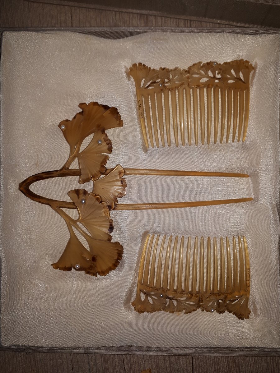 Box With 3 Combs Lucien Gaillard, Contemporary By René Lalique