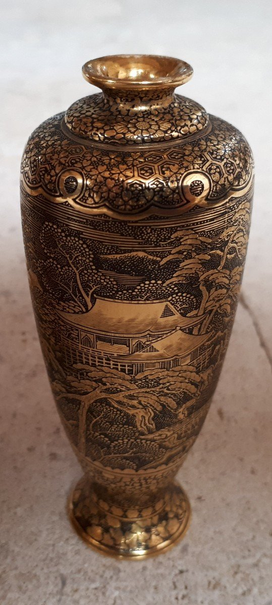 Cabinet Et Deux Vases japonais Dans Le Style De Komai, Japon époque Meiji-photo-4