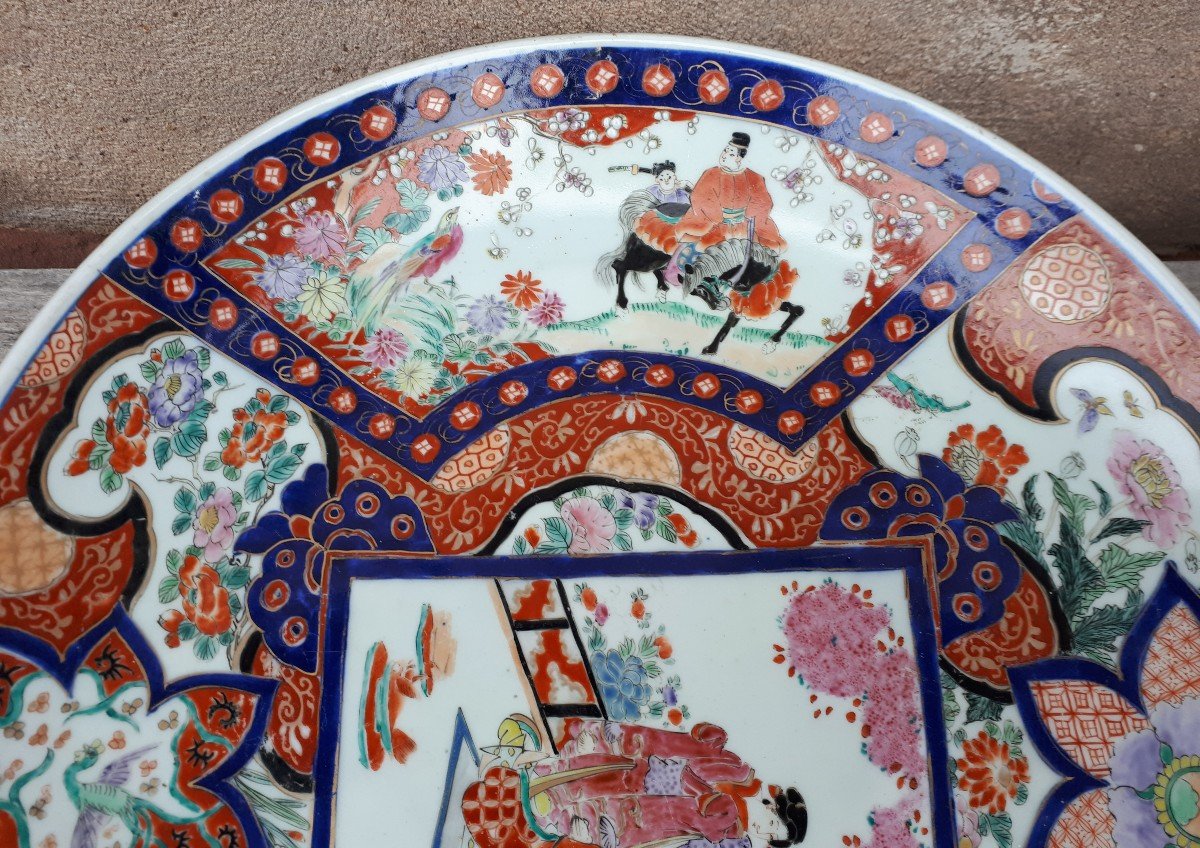 Large Japanese Arita (imari) Porcelain Dish, Japan Meiji Period-photo-5
