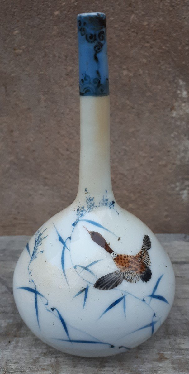 Petit Vase Japonais à Décor De Canard, Japon époque d'Edo