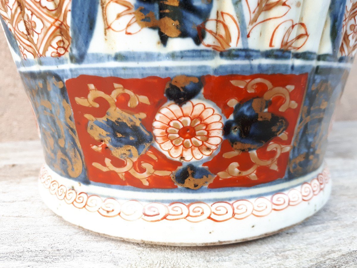 Vase Japonais En Porcelaine d'Arita à décor Imari, Japon époque d'Edo-photo-8