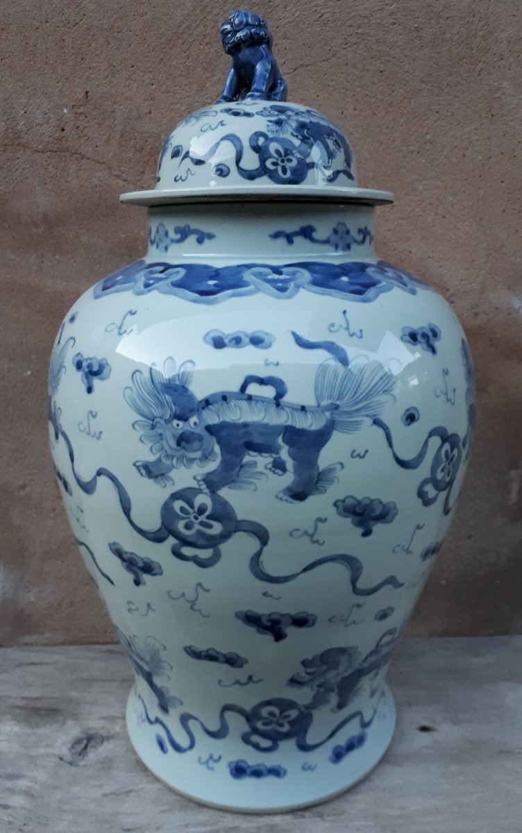 Vase Couvert Chinois, Chine Période République-photo-3