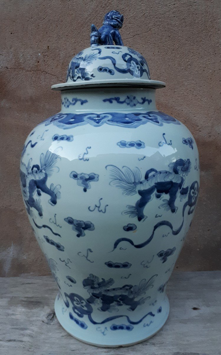 Vase Couvert Chinois, Chine Période République-photo-2