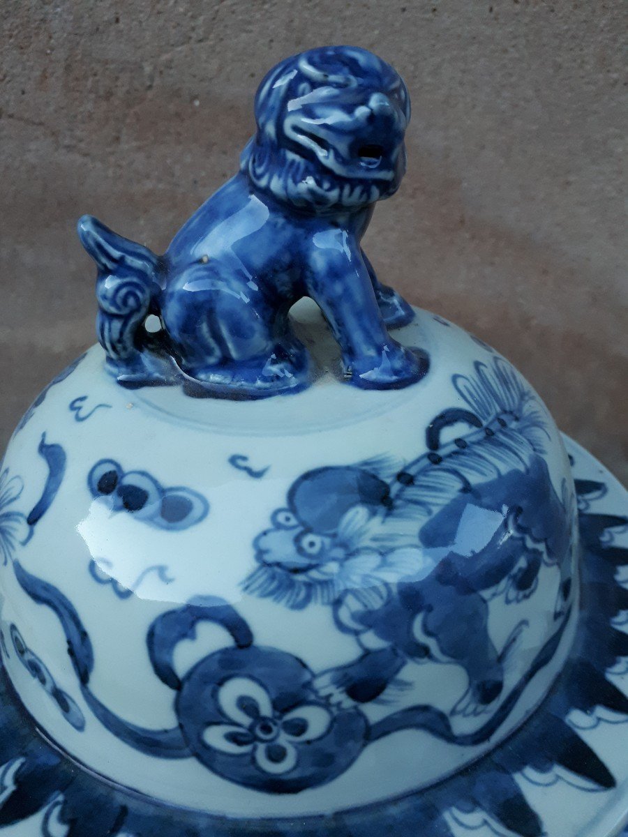 Vase Couvert Chinois, Chine Période République-photo-3
