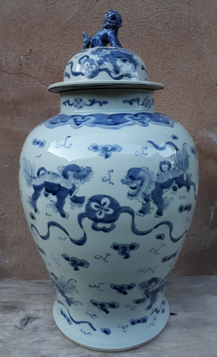 Vase Couvert Chinois, Chine Période République