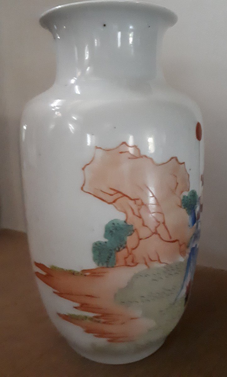 Vase Chinois En Porcelaine Marque Hongxian, Chine Période République-photo-4