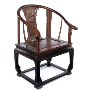 Chinese Quanyi Armchair In Jichimu, China Qing Dynasty