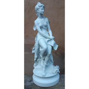 Sculpture En Biscuit De Porcelaine, Par Hippolyte Moreau