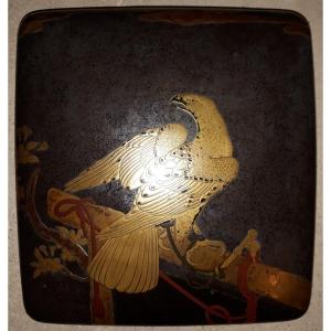 Suzuribako à Décor d'Un Oiseau De Proie En Maki-e, Japon époque d'Edo