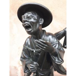 Grand okimono en bronze, par Atsuyoshi pour la Compagnie Maruki