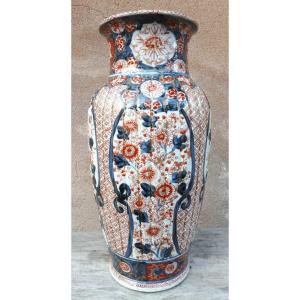 Vase Japonais En Porcelaine d'Arita à décor Imari, Japon époque d'Edo