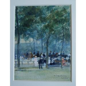 Emile Hoeterickx, Hyde Park, années 1880 (# Londres Whistler Belle époque)