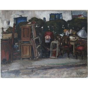 Fernand Rousseaux, Exploit d'Huissier, 1922 (# Social Avocat Misère Crise Belge Hainaut)