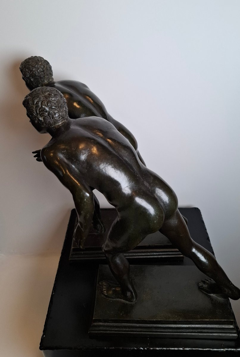 Pair Of Bronze Runners From The Grand Tour After The Antique -photo-3