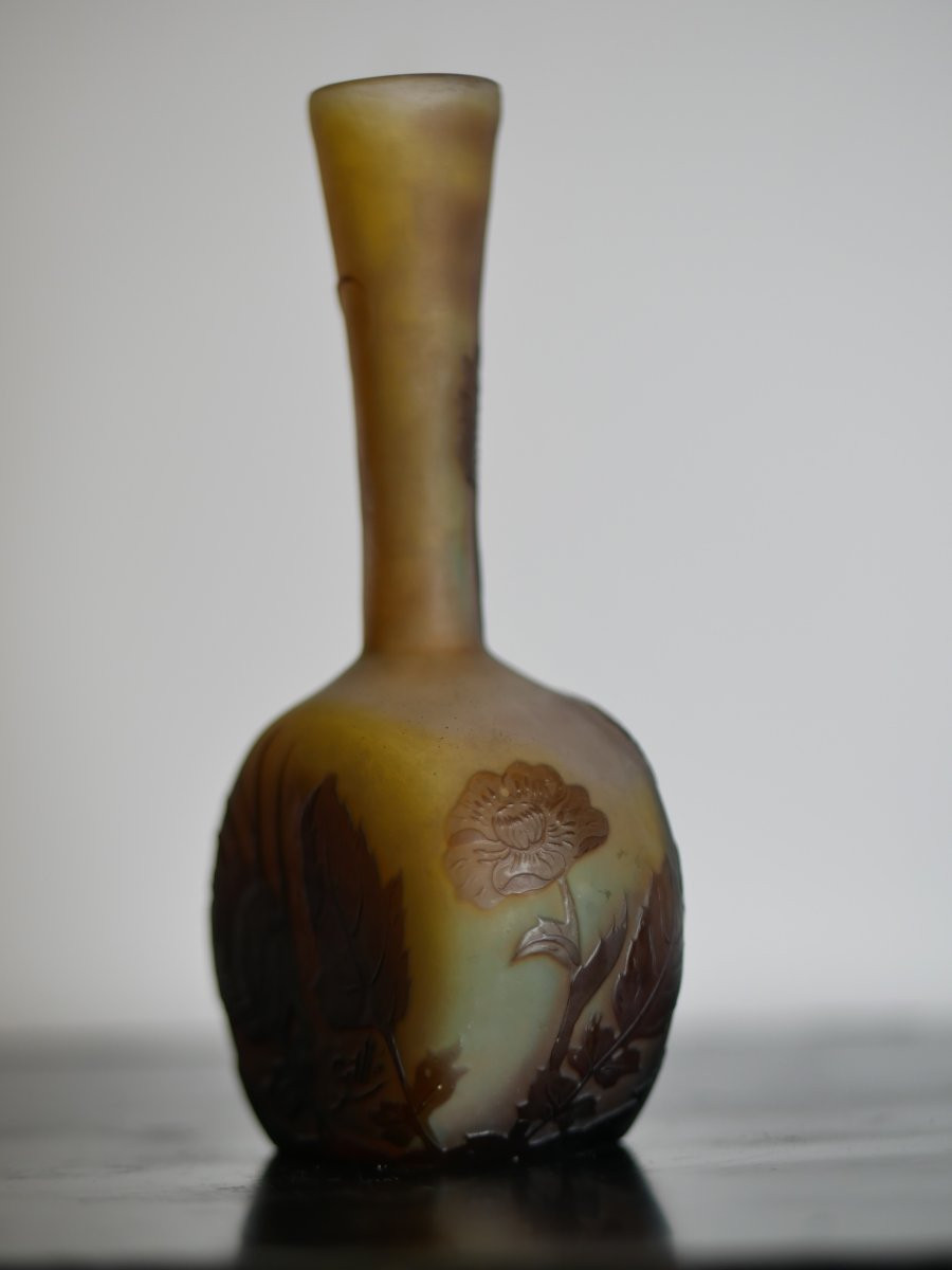 Petit vase Gallé jaune-photo-2