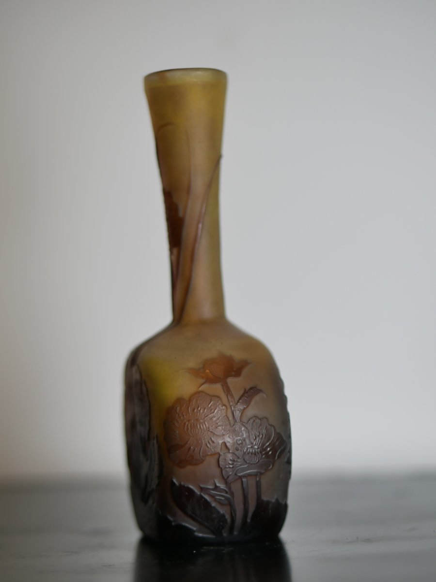 Petit vase Gallé jaune-photo-4