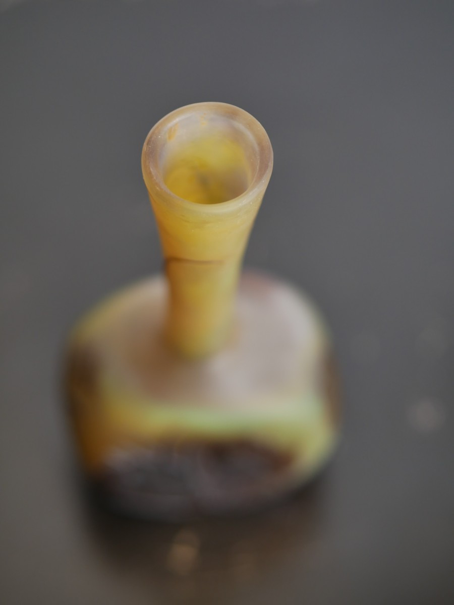 Petit vase Gallé jaune-photo-1