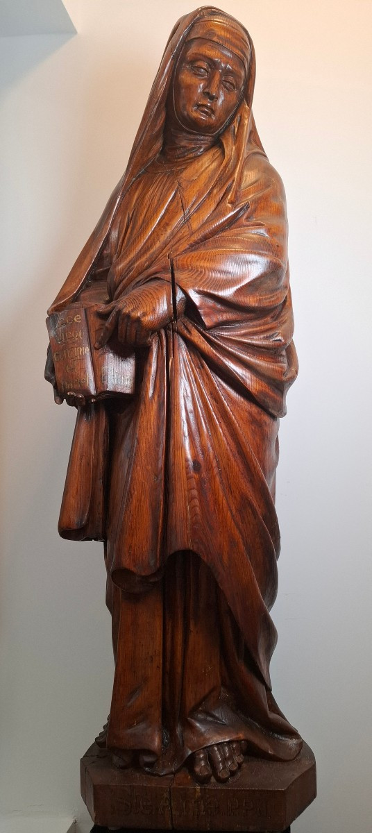 Très grande sculpture de Sainte Anne - XIX ème siècle 
