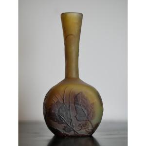 Petit vase Gallé jaune