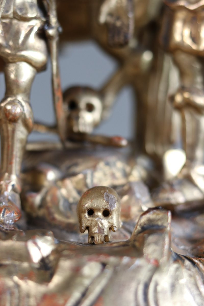 Gilded Wooden Cavalry Group-photo-3