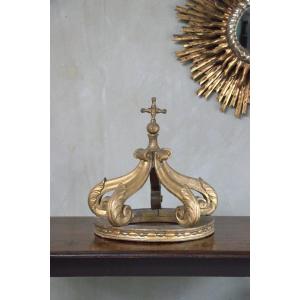 Large Carved Wooden Church Crown
