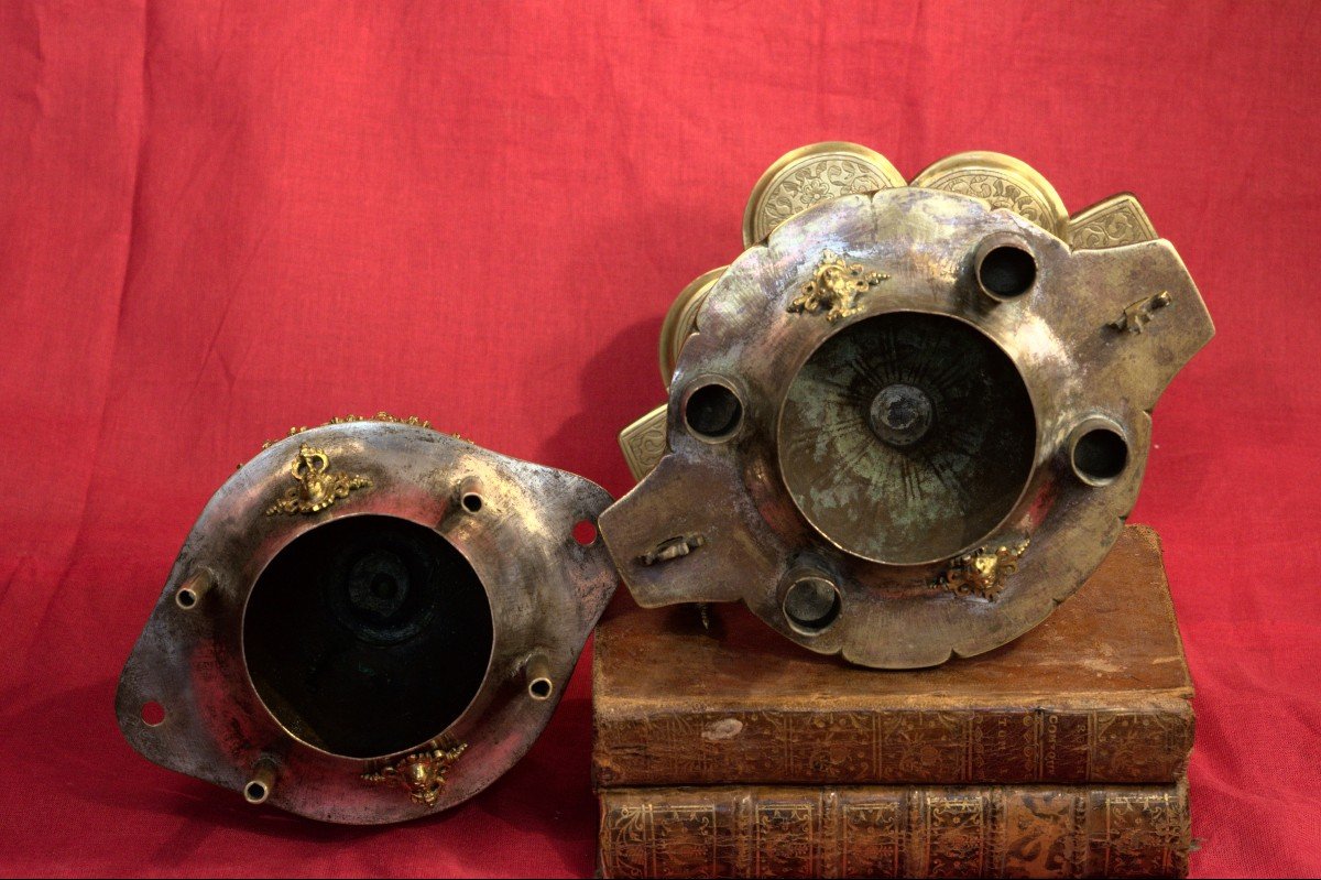 Big Reliquary - Brass & Copper  - 16th Century - Haute époque-photo-8