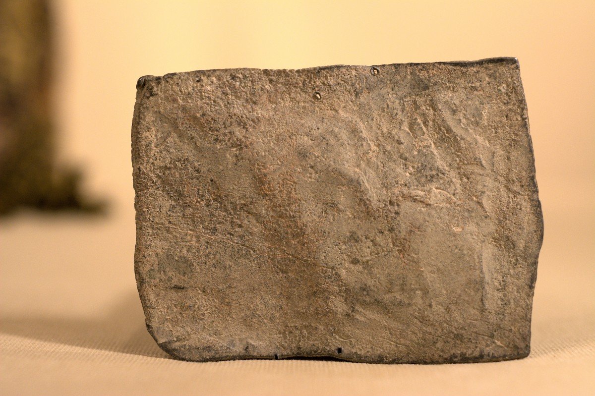 Medieval Bas-relief - Lead - 11th - 12th Century - Haute époque - Miniature - Knights-photo-2