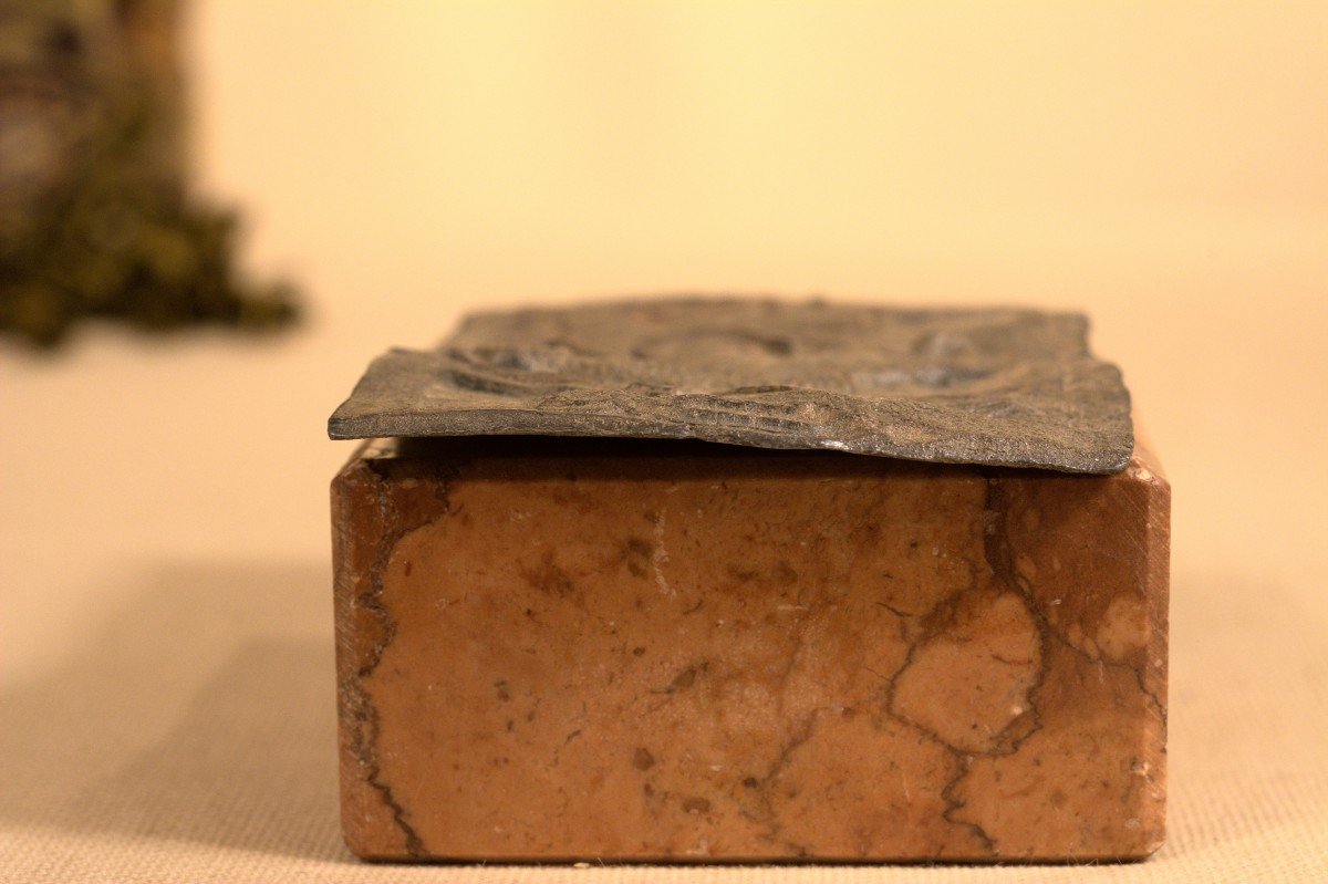 Medieval Bas-relief - Lead - 11th - 12th Century - Haute époque - Miniature - Knights-photo-2