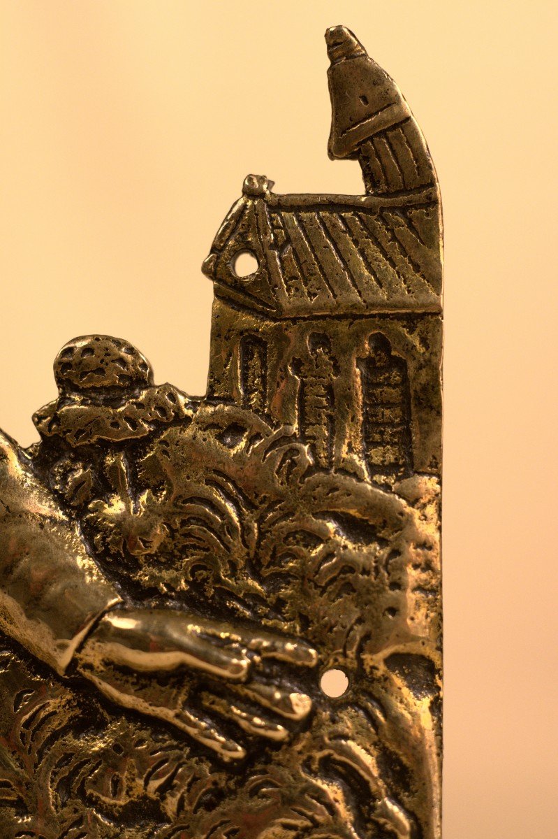 Plaquette En Bronze - Saint Bruno - XVIIe Siècle 17e - Haute époque-photo-1