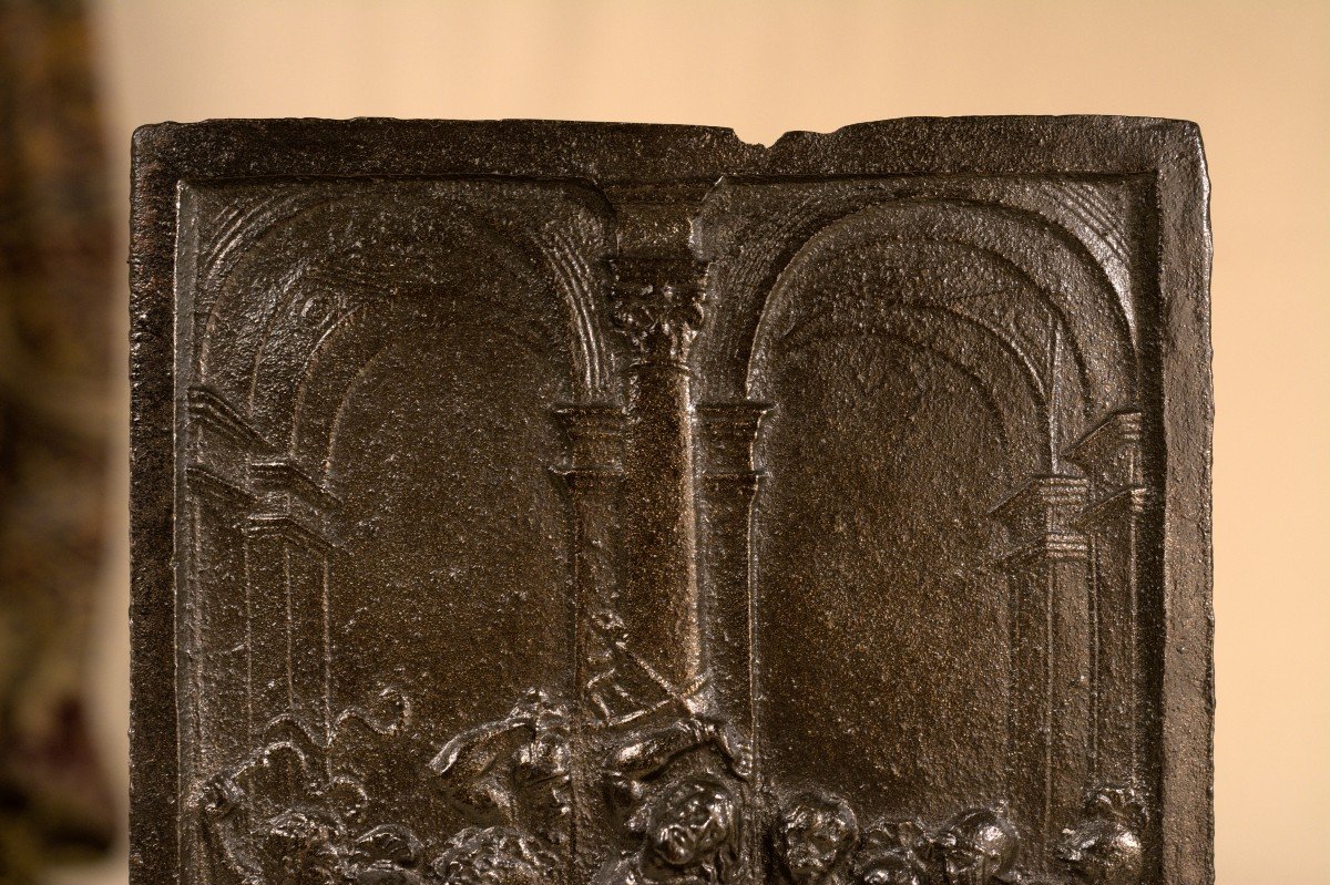 Iron Plaquette - The Flagellation Of Christ - After Moderno - 17th Century - Haute Epoque-photo-4