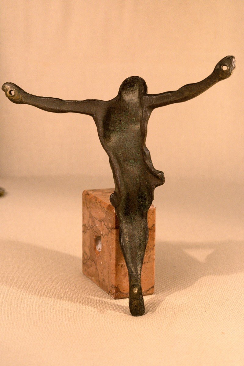 Bronze Christ - Corpus Christi - Crucifix - 16th Century - Haute époque-photo-3
