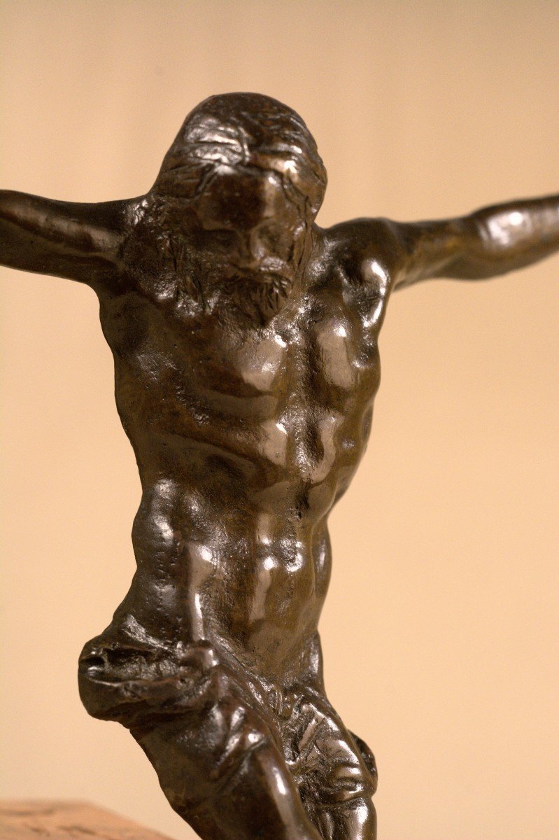 Christ En Bronze - Corpus Christi - Crucifix - XVIe Siècle 16e - Haute époque-photo-4