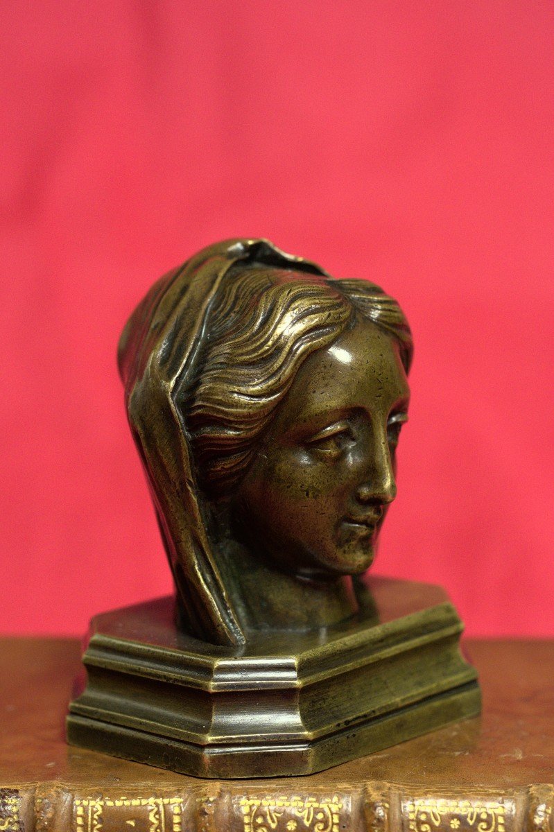 Buste De La Vierge Marie En Bronze - XVIIIe 18e Siècle 18 - Louis XVI