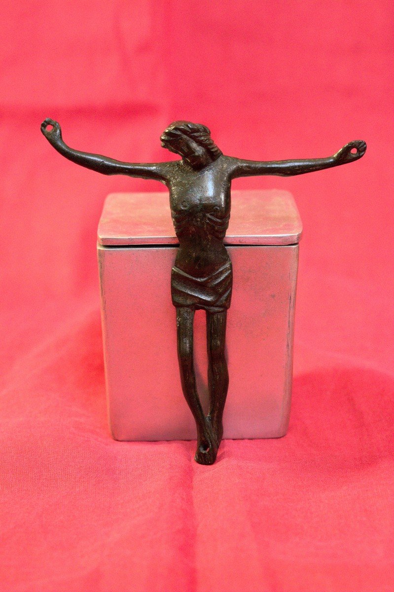 Bronze Christ - Corpus Christi - Crucifix - 15th Century 15 - Haute Epoque-photo-2