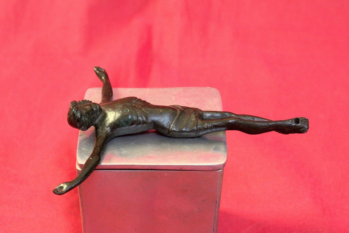 Bronze Christ - Corpus Christi - Crucifix - 15th Century 15 - Haute Epoque-photo-4