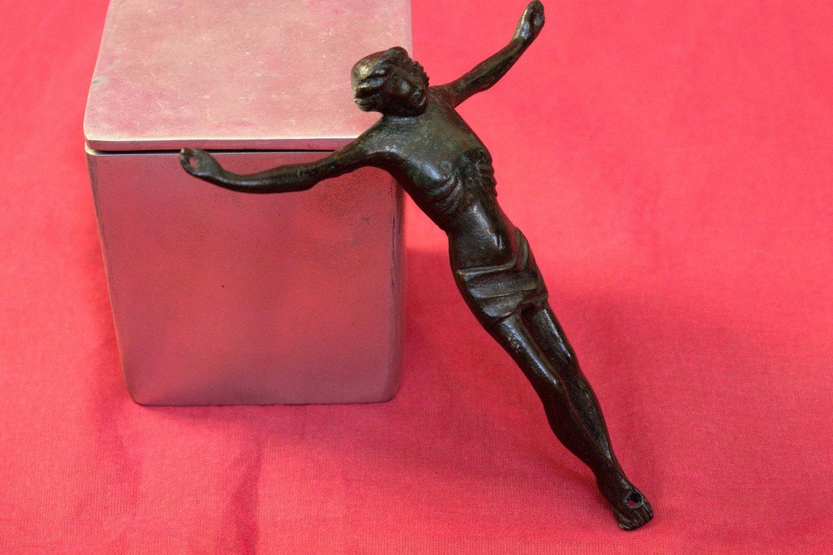 Bronze Christ - Corpus Christi - Crucifix - 15th Century 15 - Haute Epoque-photo-4
