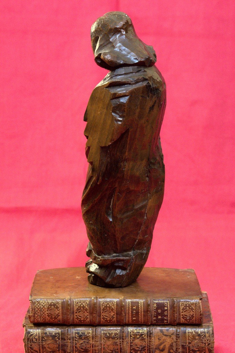 Statuette En Bois - Sainte Femme Ou Vierge - 17e XVIIe Siècle 17 - Statue Religieuse Sculpture-photo-1