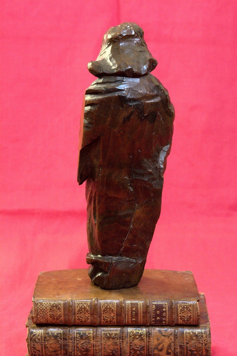 Statuette En Bois - Sainte Femme Ou Vierge - 17e XVIIe Siècle 17 - Statue Religieuse Sculpture-photo-2