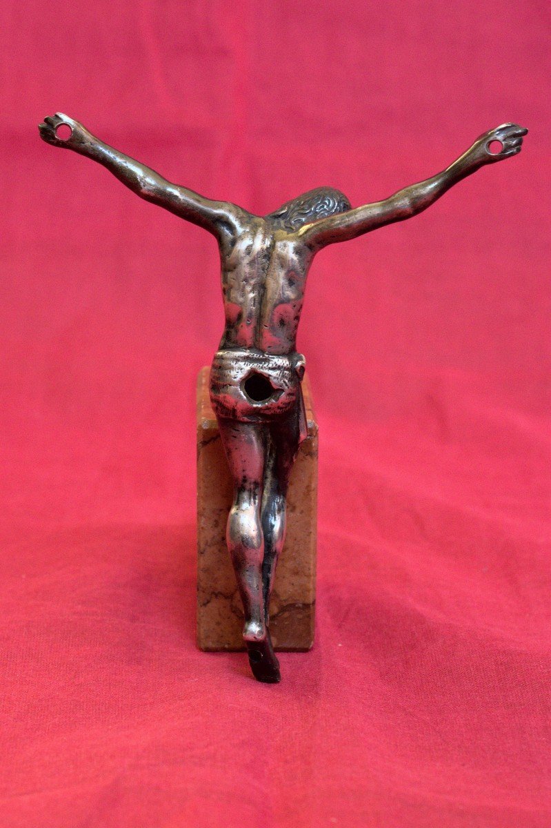 Christ Crucifix - Corpus Christi - Sterling Silver - Italy - 17th Century - Haute Epoque 17-photo-3