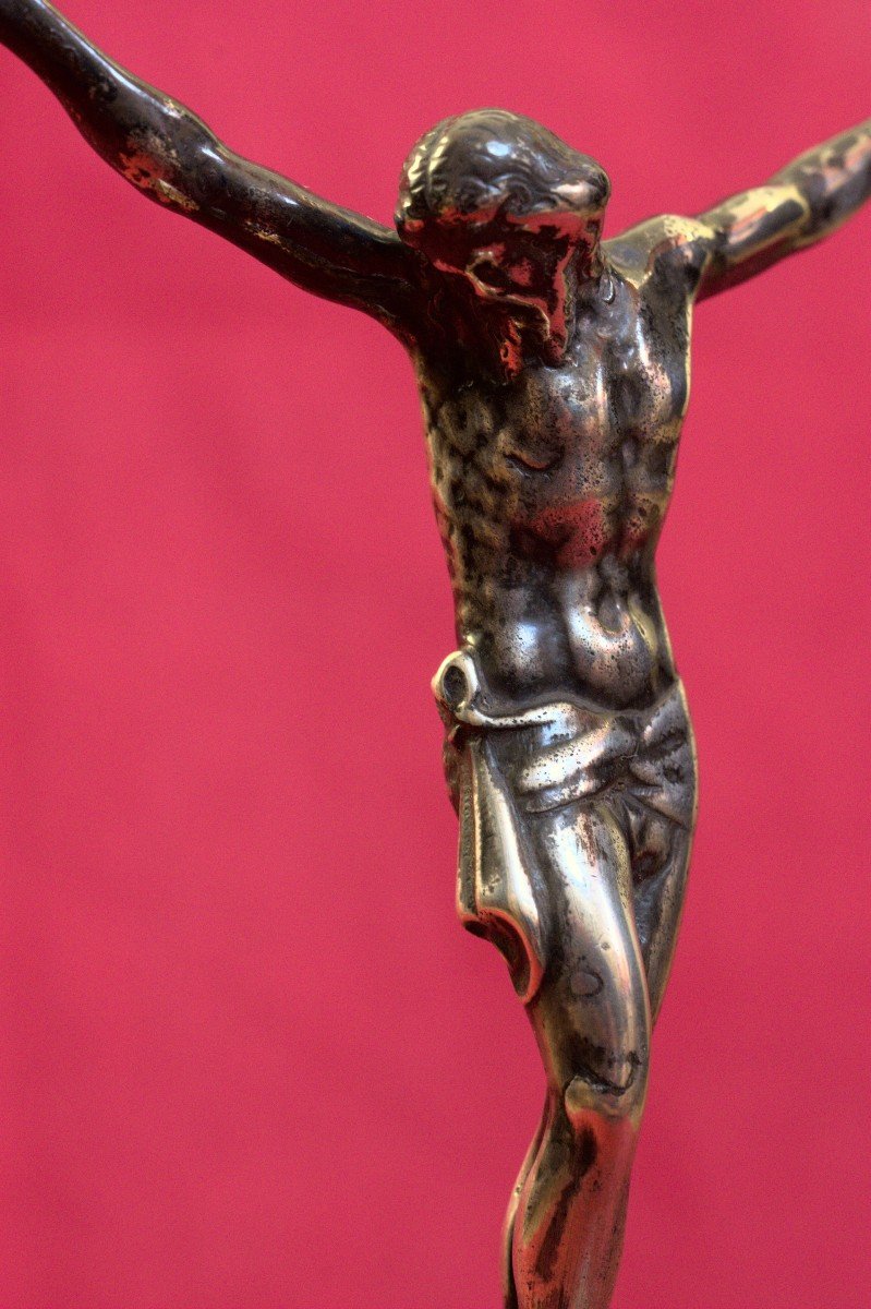 Christ Crucifix - Corpus Christi - Sterling Silver - Italy - 17th Century - Haute Epoque 17