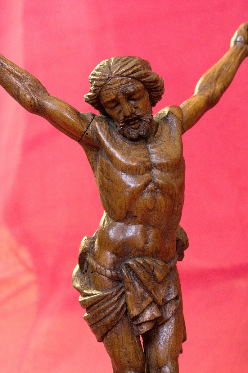 Christ Crucifix - Corpus Christi - Wood - 18th Century - Religious Sculpture 18-photo-2